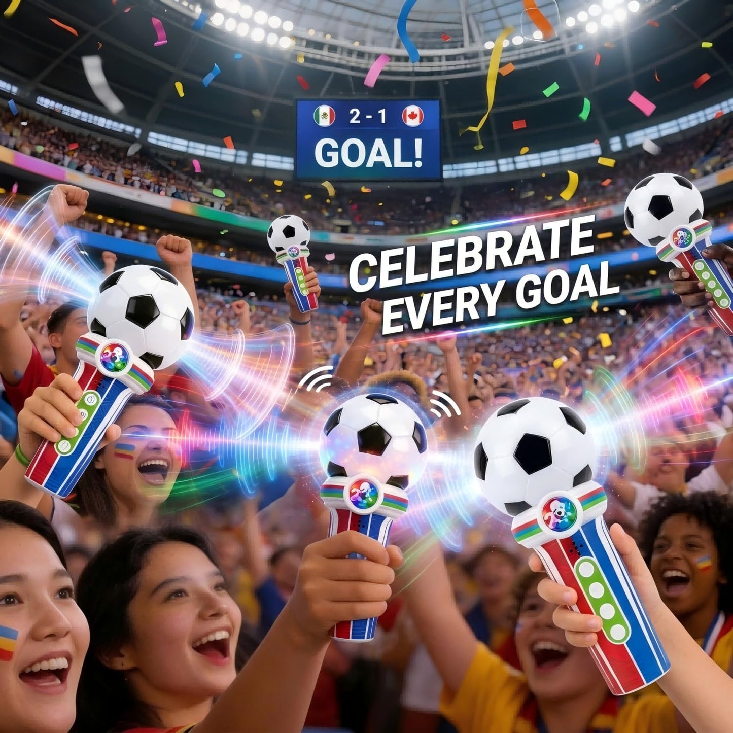 2026 FIFA World Cup Fan Cheering Kit – Whistle, Drum, Recorder & LED Noisemaker