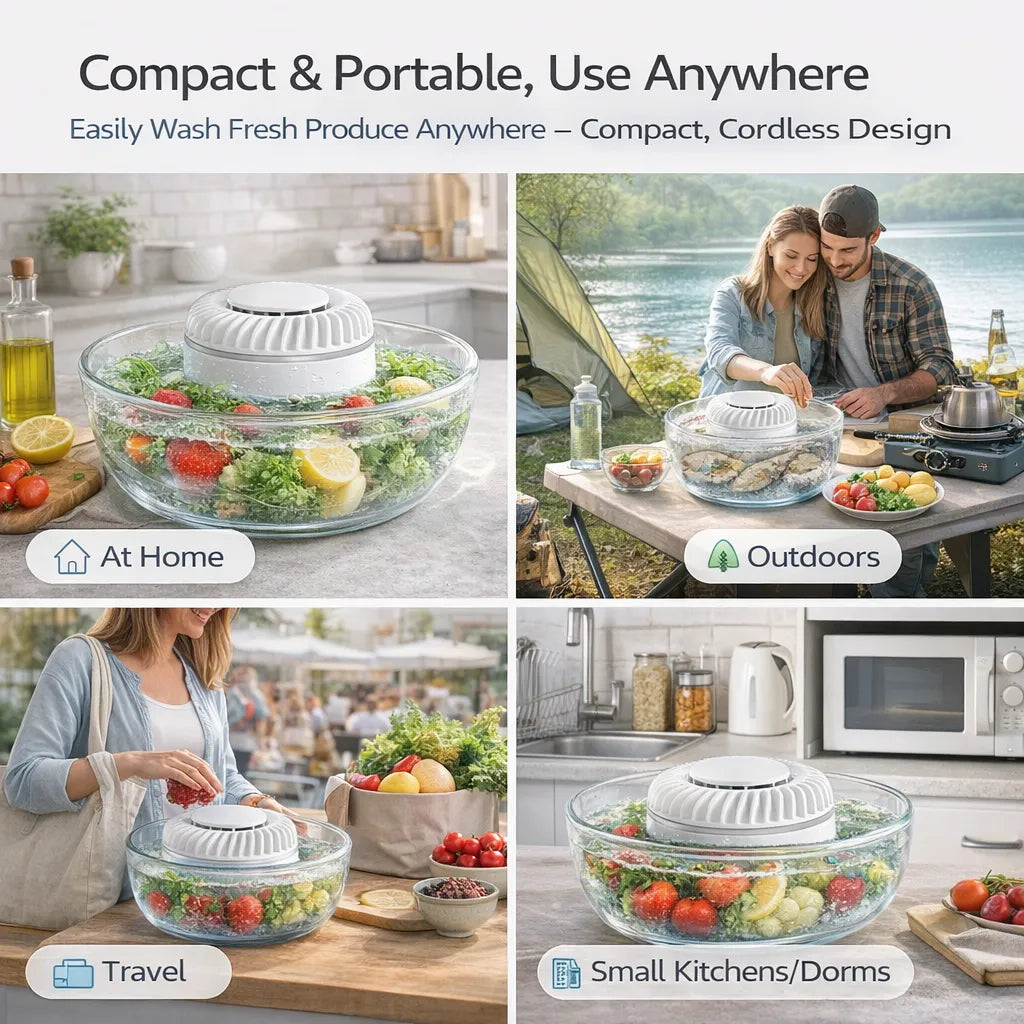 š„¬ Fruit & Vegetable Washer ā Removes Pesticides & Bacteria, No Chemicals Needed