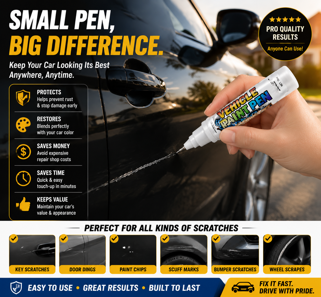 π Car Scratch Repair Pen β Quick Touch Up Paint For Car Scratches