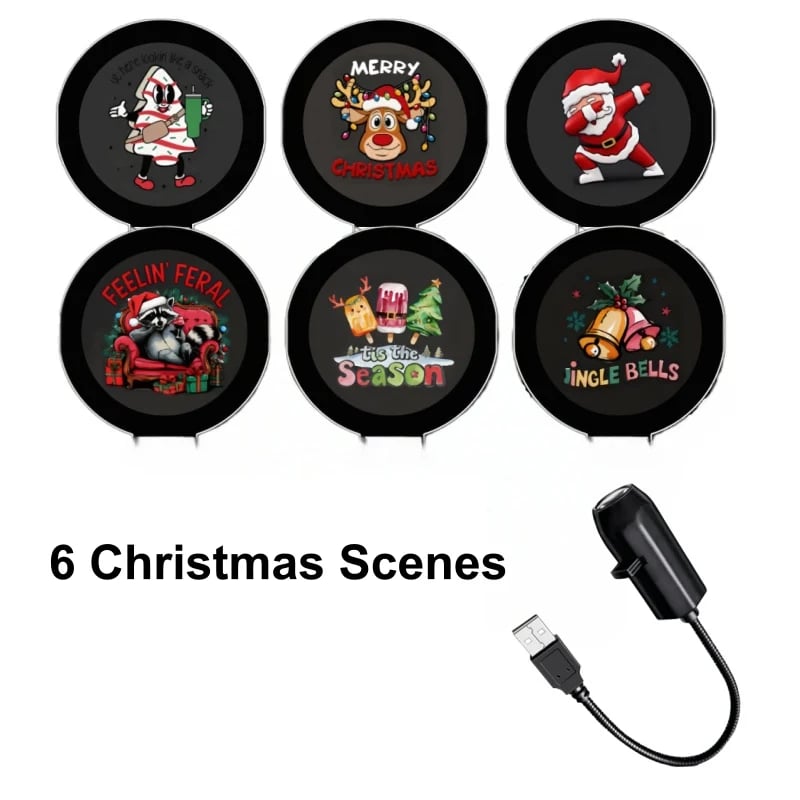 ππ Plug-&-Play HD Christmas Projector β 6 or 10 Festive Scenes