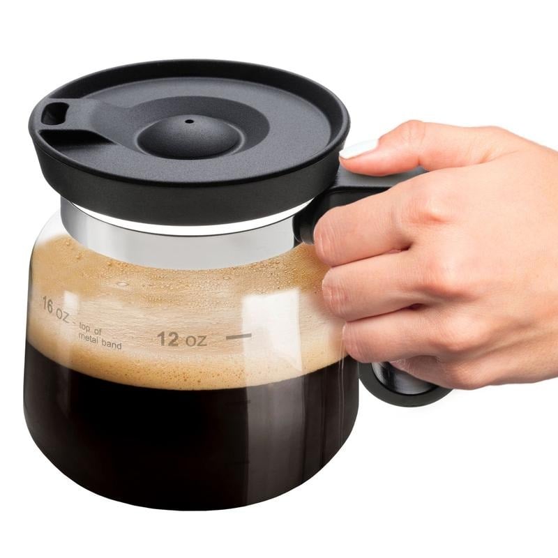☕ 16 Oz Glass Coffee Mug – Coffee Pot Style