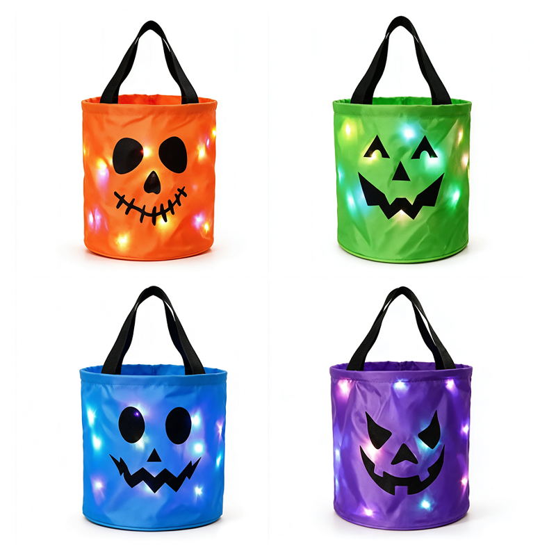 🎃LED Light Up Halloween Candy Bucket