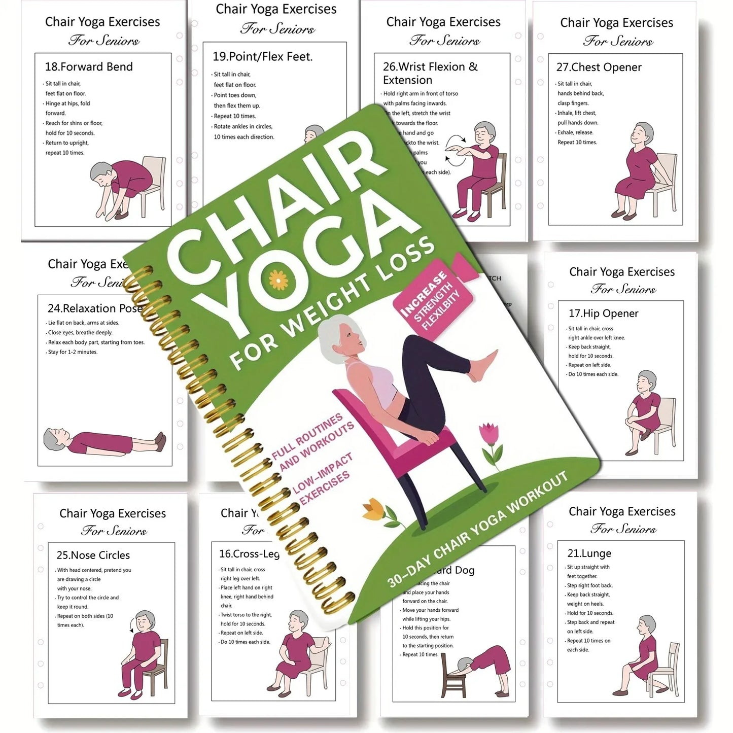 📖The Complete Guide to Chair Yoga for Seniors Over 60:Low‑Impact Exercises for Strength & Balance