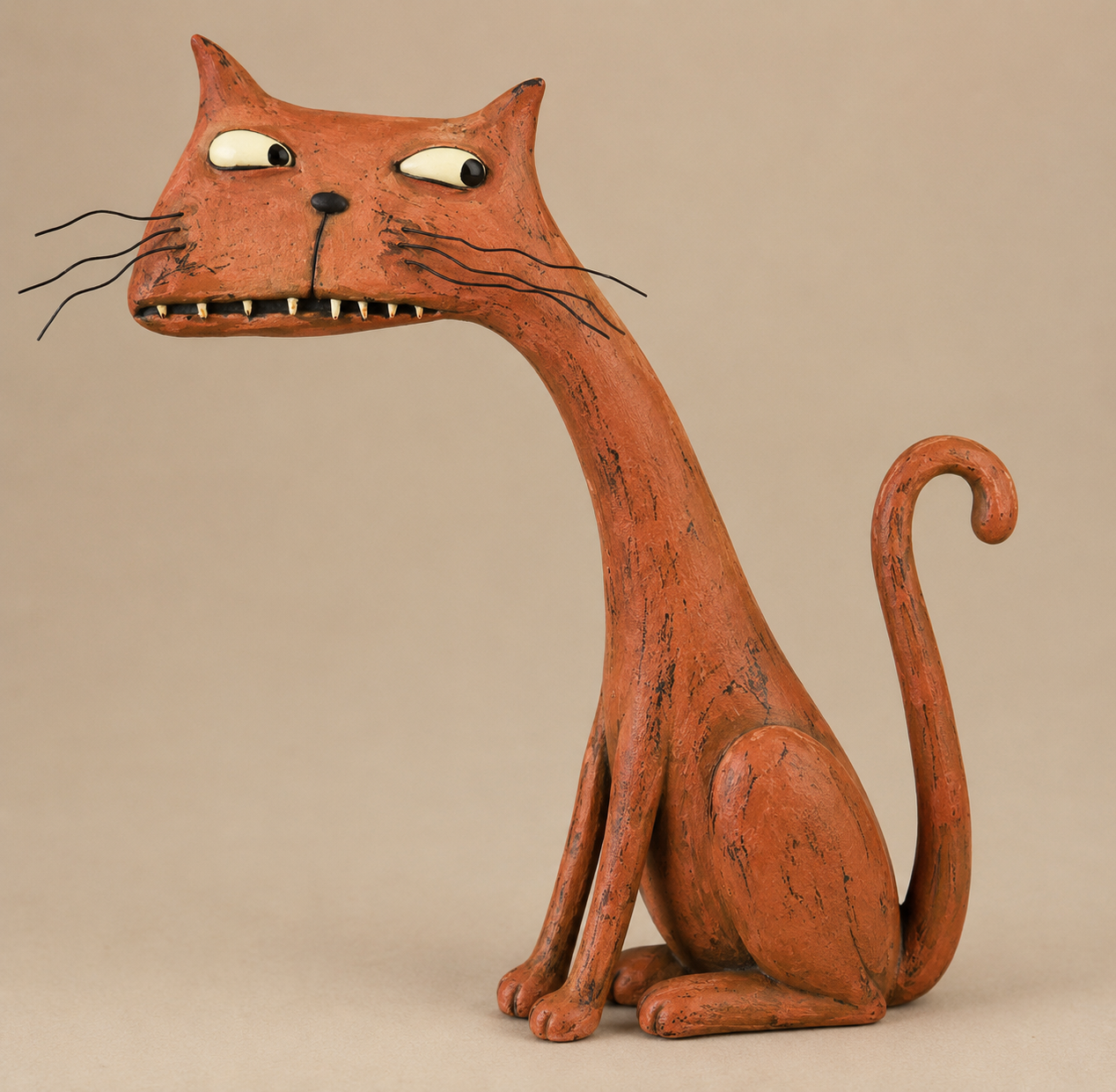 🧡 Whimsical Vintage Mouse & Cat Figurine