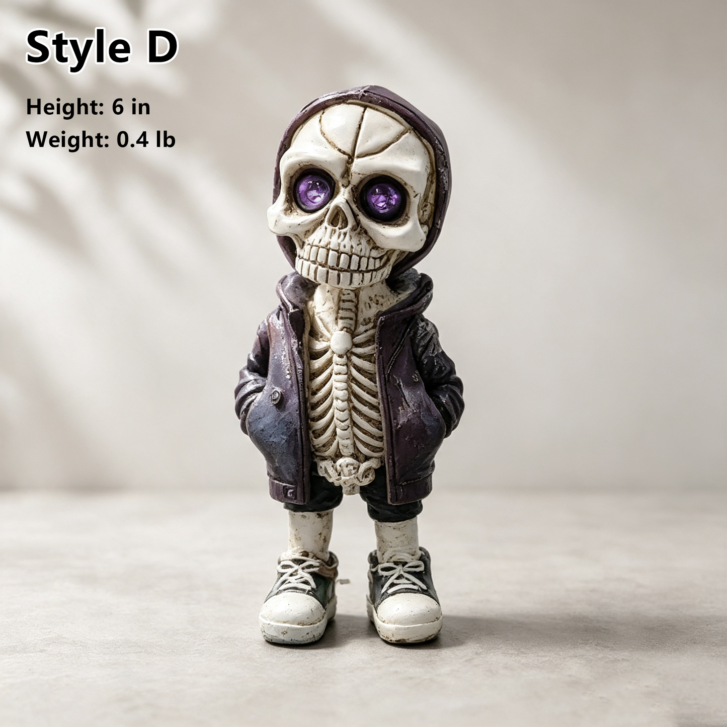 Gothic Punk Streetwear Skull Statue for Home Desk Party Halloween Decor