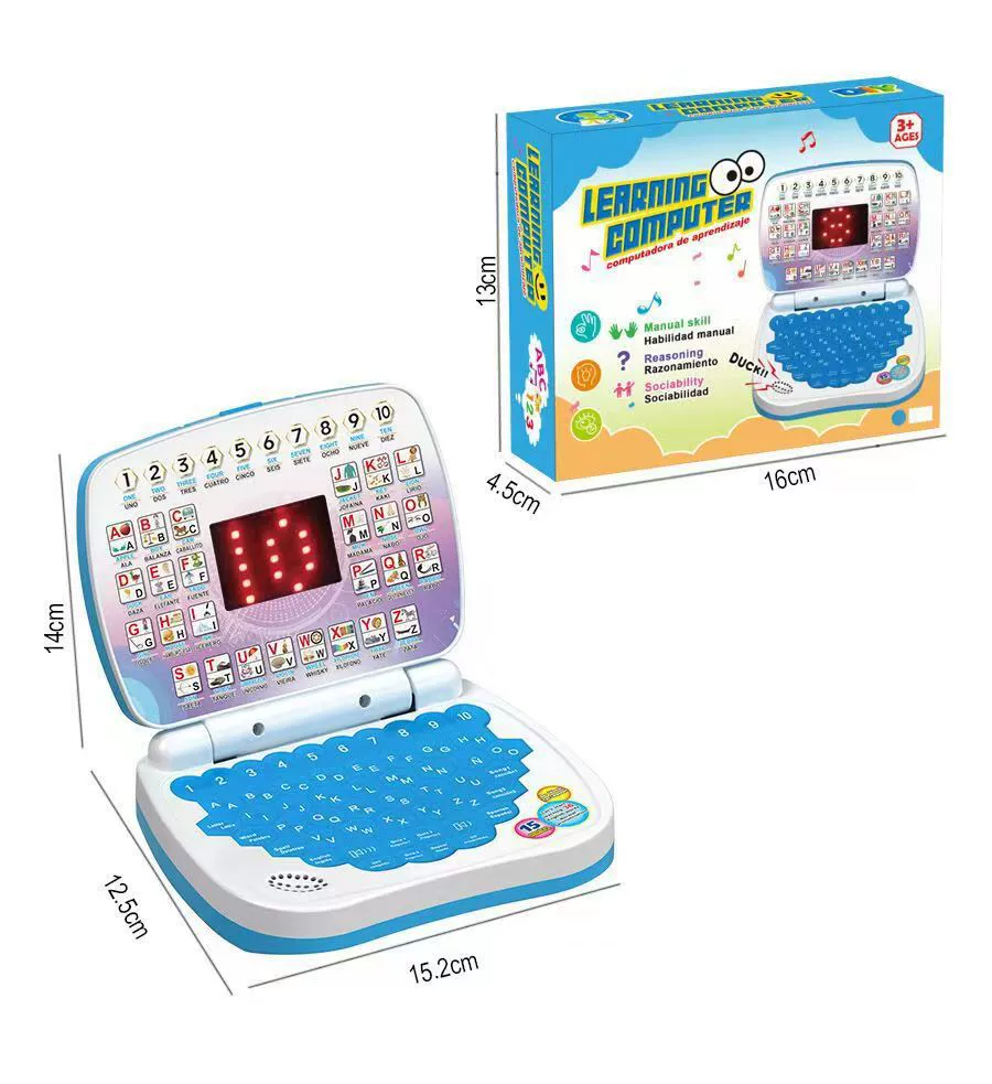 English & Spanish Bilingual Mini Laptop