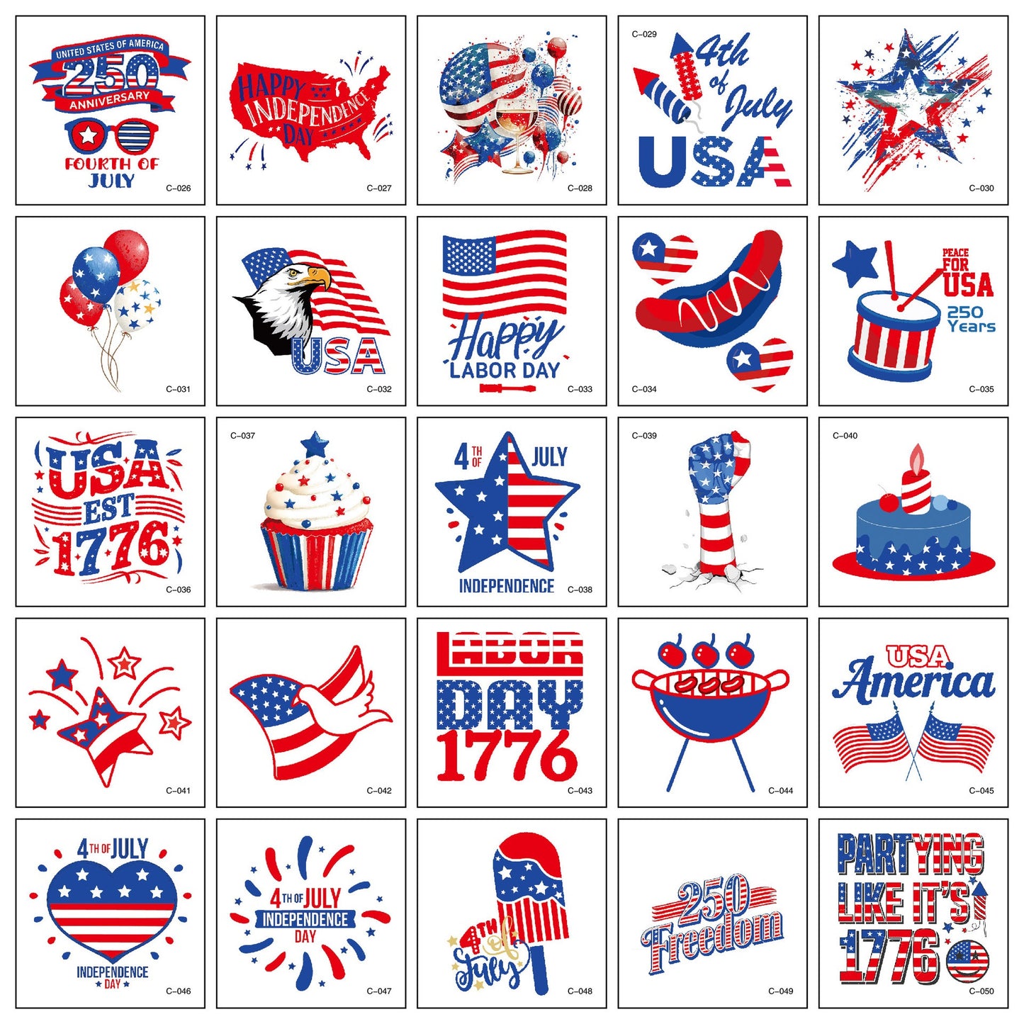 250th US Independence & 2026 World Cup National Flag Tattoos