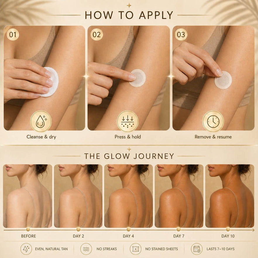 Instant Self-Tanning Patches - Easy Sun-Kissed Glow Without UV