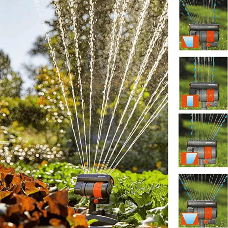 16-Nozzle Oscillating Sprinkler with 4 Adjustable Spray Modes