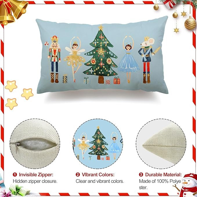 Merry Christmas Throw Pillow Cover