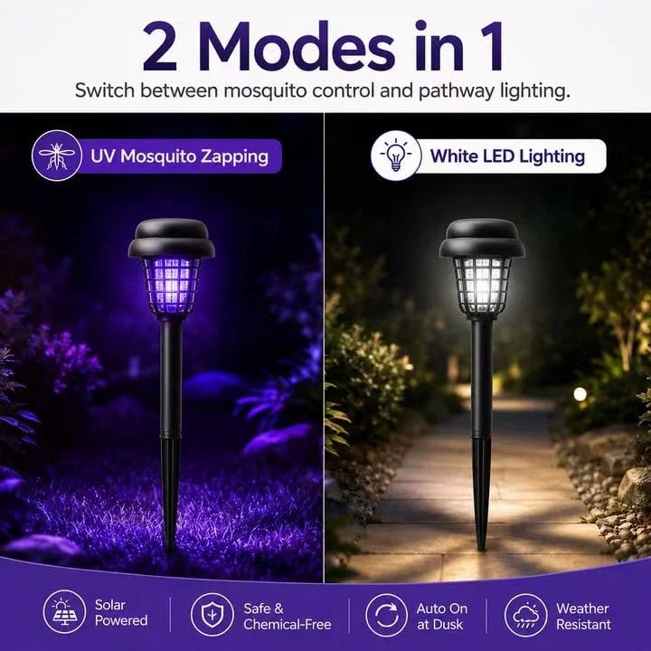 🏠Summer Essentials🦟Solar-Powered UV Mosquito Killer Lamp