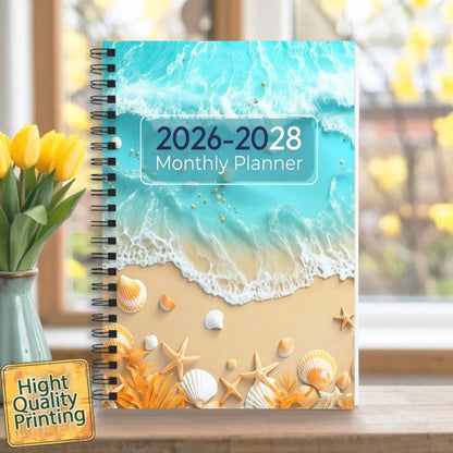 2026-2028 Monthly Planner Notebook