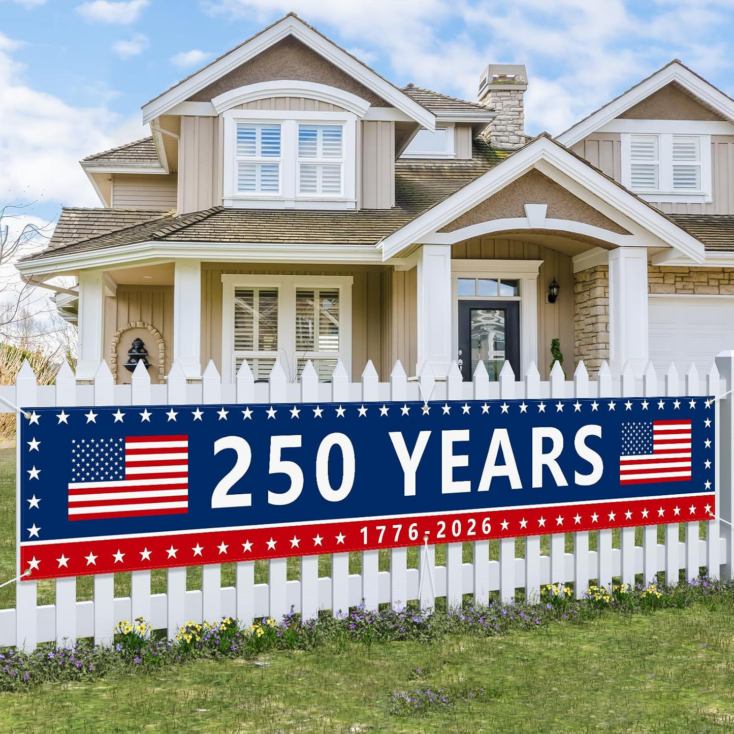 250th Anniversary American Banner Flag