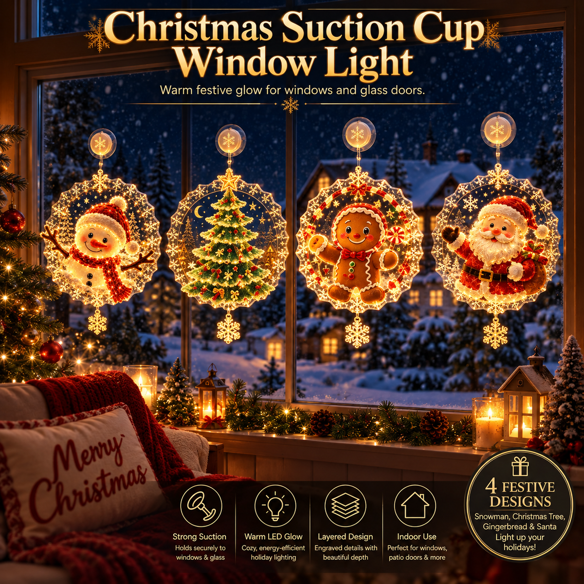 dht™⭐ Christmas Suction Cup Window Light
