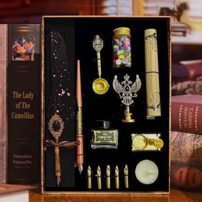 Vintage Starry Feather Pen Gift Set