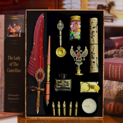 Vintage Starry Feather Pen Gift Set