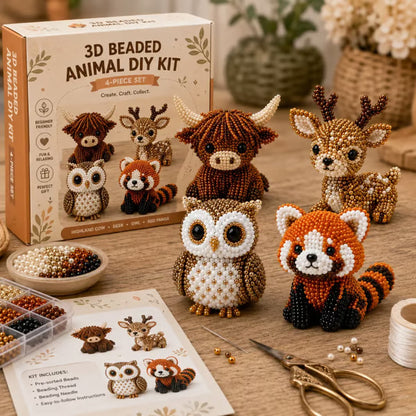  Mini 3D Beaded Animal Craft Kit
