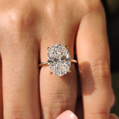 dht™⭐Oval Lab Grown Diamond Ring | Roman Column Vintage Band Design