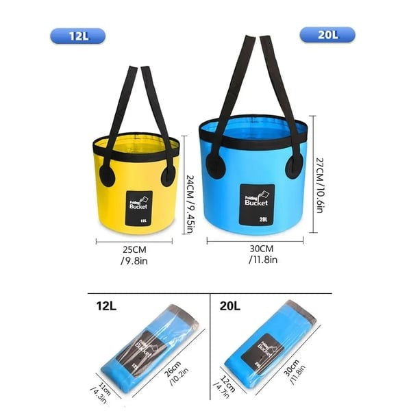 💦Portable Foldable Water Bucket - Perfect for Fishing, Camping, Traveling!