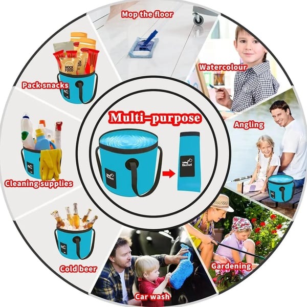 💦Portable Foldable Water Bucket - Perfect for Fishing, Camping, Traveling!