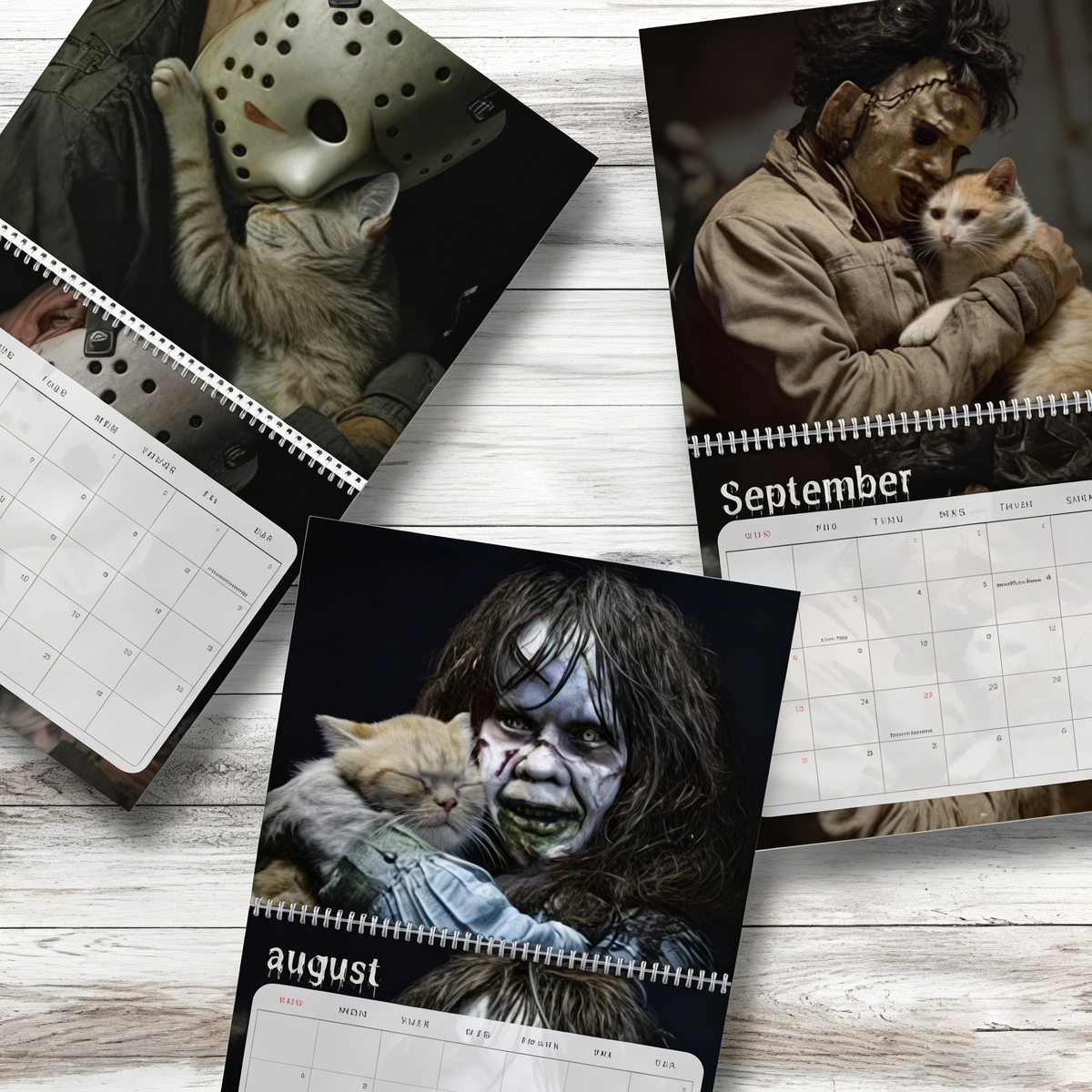 2026 Horror Movie & Cats Wall Calendar