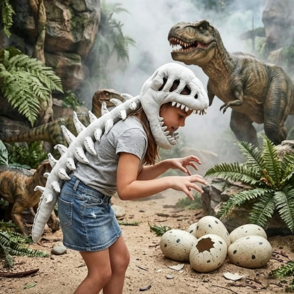  3D Realistic Dinosaur Skeleton Costume Headgear