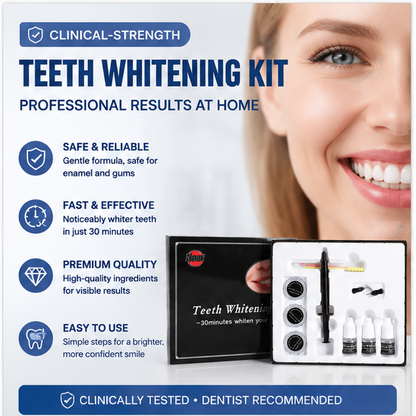 Premium Teeth Whitening Black SPA Kit for Home Use