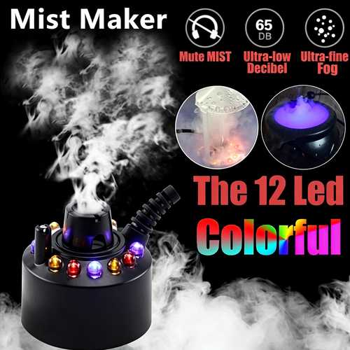 Halloween Ultrasonic mist generator with 12 LEDs