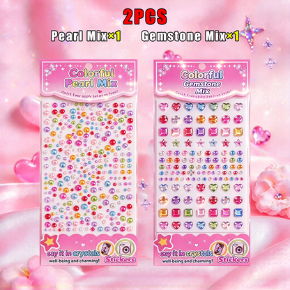 dht™⭐Colored Diamond and Pearl Sticker Set