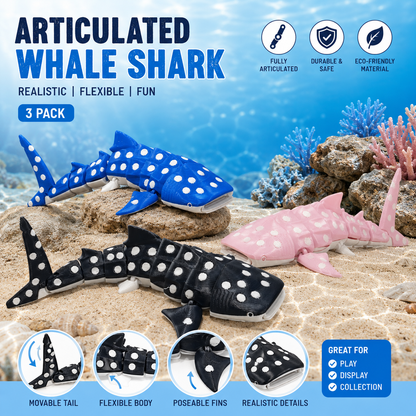 3D Printed Whale Shark: Articulated Flexi Fidget