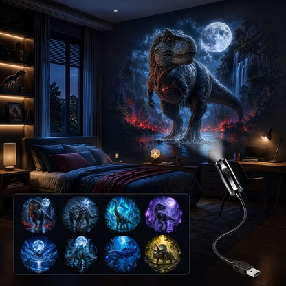dht™⭐Plug-&-Play HD Theme Projector – 6 or 10 Festive Scenes