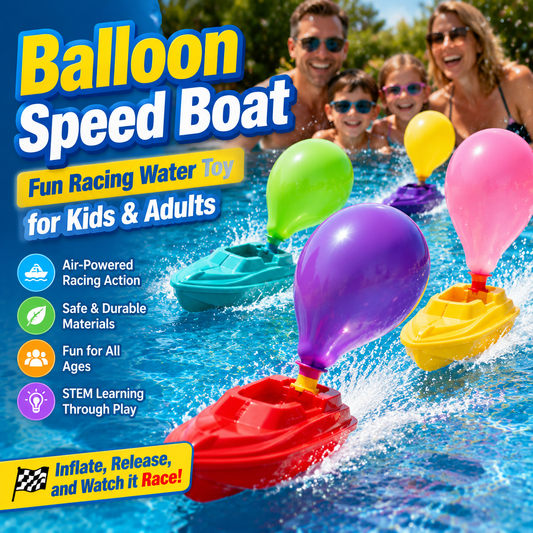 Balloon Speed Boat – Fun Racing Water Toy for Kids & Adults