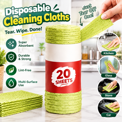 dht™⭐Multipurpose Tear‑Off Cleaning Cloth Roll – Strong absorbent, pre‑cut sheets, reusable. No more messy rags – just tear, wipe & toss! 🧽💨
