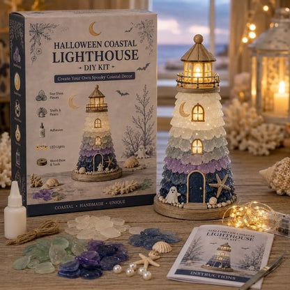 🌊 DIY Lighted Sea Glass-Style Lighthouse Kit Collection