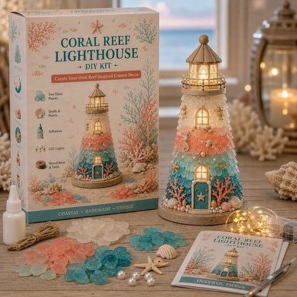 🌊 DIY Lighted Sea Glass-Style Lighthouse Kit Collection
