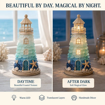 🌊 DIY Lighted Sea Glass-Style Lighthouse Kit Collection