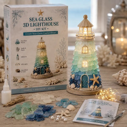 🌊 DIY Lighted Sea Glass-Style Lighthouse Kit Collection