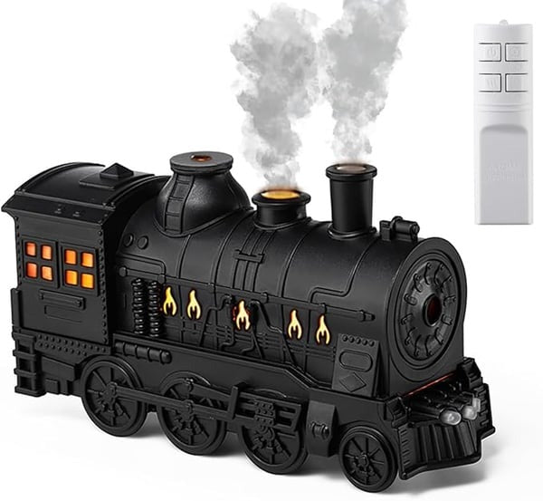 🚂Vintage Steam Train Humidifier Aromatherapy Diffuser with LED Light