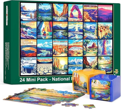 🧩 National Parks Advent Calendar — 1000 Pieces, 24 Mini Packs