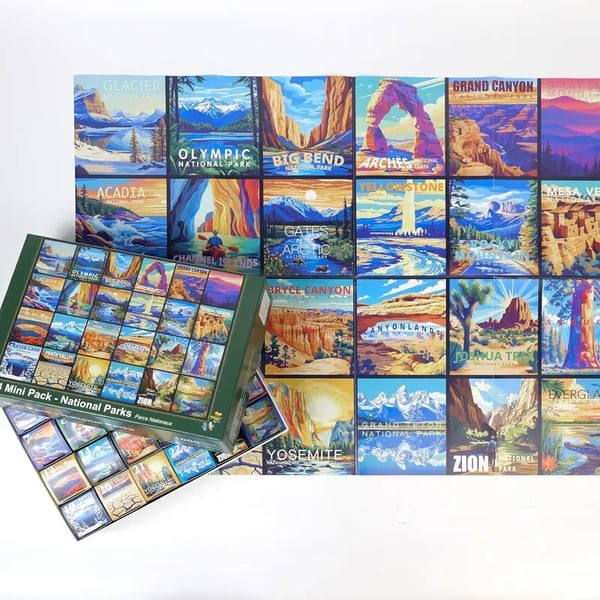🧩 National Parks Advent Calendar — 1000 Pieces, 24 Mini Packs