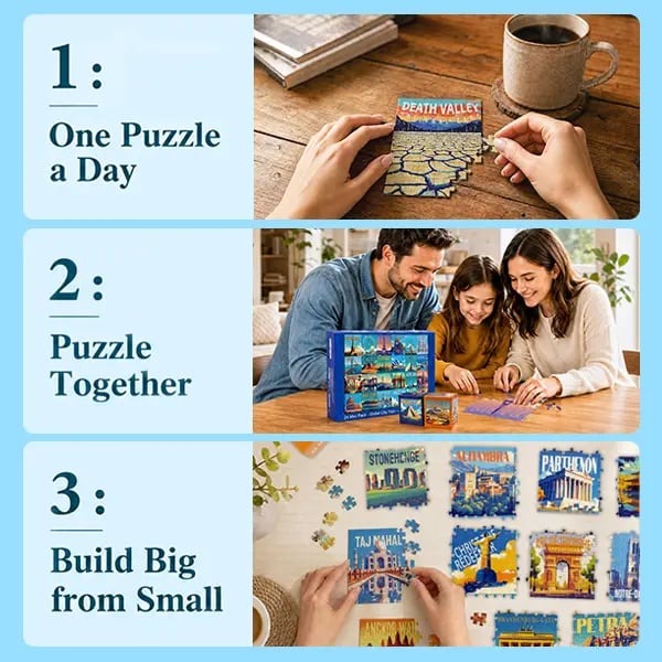 🧩 National Parks Advent Calendar — 1000 Pieces, 24 Mini Packs
