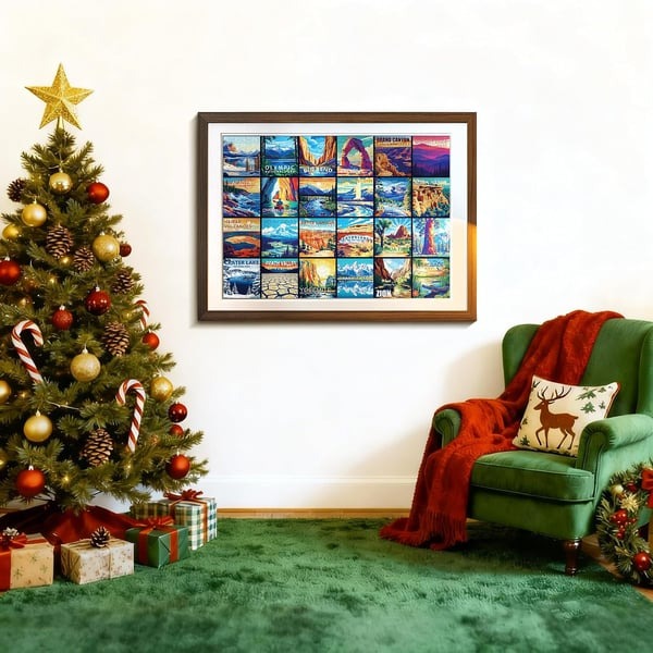 🧩 National Parks Advent Calendar — 1000 Pieces, 24 Mini Packs