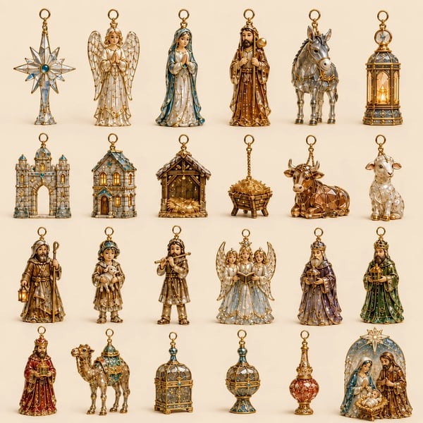 🎄 2026 Nativity Story Christmas Advent Calendar | 24 Keepsake Ornaments Inspired by the Sacred Journey to Christmas 🙏