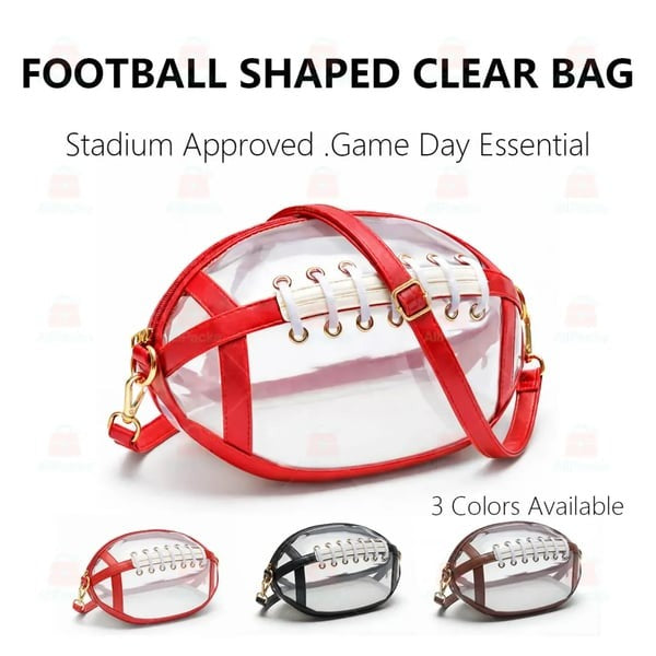 🏈 Clear Football Crossbody Bag