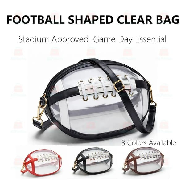 🏈 Clear Football Crossbody Bag