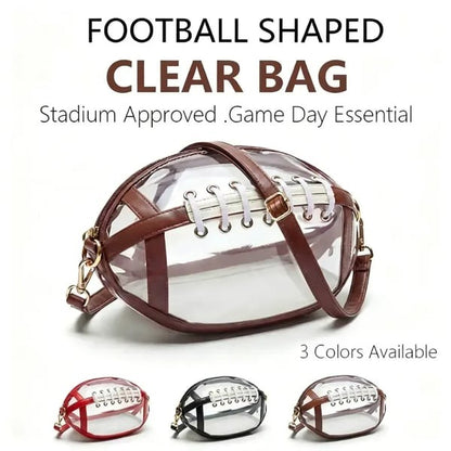 🏈 Clear Football Crossbody Bag