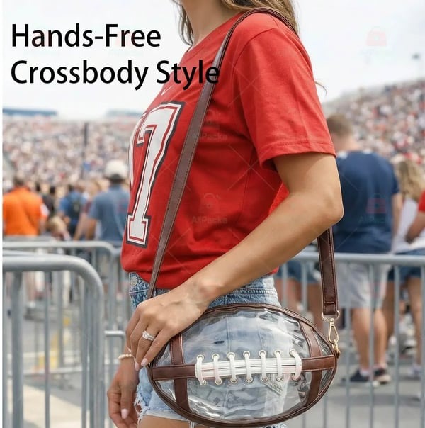 🏈 Clear Football Crossbody Bag