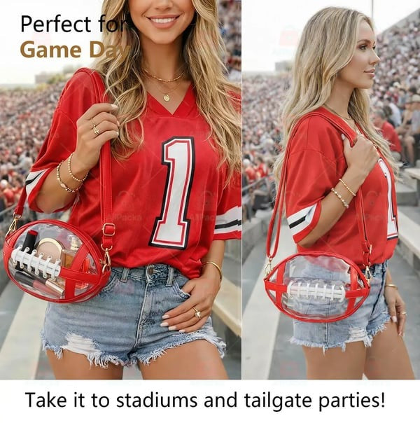🏈 Clear Football Crossbody Bag