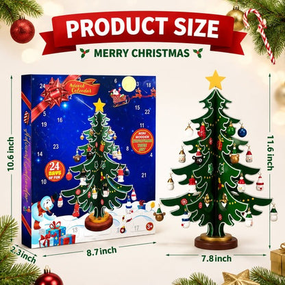 🎄24-Day Christmas Tree Advent Calendar – Daily Ornament Surprises & Holiday Family Fun