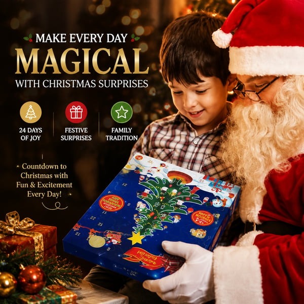 🎄24-Day Christmas Tree Advent Calendar – Daily Ornament Surprises & Holiday Family Fun
